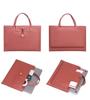 Bolso de mano nuevo de cuero bolso para portátil bolso de PU almacenamiento plano maletín macbook12air14 pulgadas 16 pulgadas