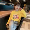 Camiseta de Dibujos Animados para Niñas de Primavera y Otoño, Camiseta de Manga Larga a la Moda para Bebés Niñas, Camiseta Básica de Algodón Puro para Niños