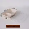 Caja de almuerzo ligera para alimentos caja de embalaje para ensalada de verduras pulpa de caña de azúcar desechable biodegradable gran capacidad color natural pulpa espesada
