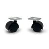 Los fabricantes suministran ruedas giratorias rueda universal 1 pulgada 1.5 pulgadas muebles ruedas de nailon ruedas de plástico para electrodomésticos rueda de PU silenciosa