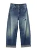 Comercio Exterior Transfronterizo Venta al por Mayor en Stock Ropa Europea y Americana para Mujer Primavera 2026 Nuevo Jeans de Cintura Media Sueltos Rasgados