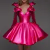 Vestido de Noche de Color Sólido con Tirantes Diseño de Lazo Vestido Corto Fiesta de Cumpleaños Baile de Graduación Vestido Petite para Mujer