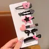 Horquilla para el pelo para niña, pequeña y bonita, con flores de verano, accesorios para el pelo para niña