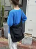 Nova Bolsa Feminina de Lona Simples Versátil Bolsa de Ombro Única Bolsa Transversal para Alunos Aula Mochila de Grande Capacidade para Passeio
