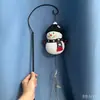 Novo produto transfronteiriço: Luzes de chão de boneco de neve de Natal, Luzes de corda de floco de neve iluminadas por LED, Decorações de feriado para pátio externo e jardim