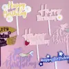 Nueva Decoración para Pastel de Cumpleaños de Acrílico de Doble Capa Estilo Copyright Ins Niño y Niña Feliz Cumpleaños Inserto para Pastel
