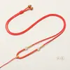 Fina cuerda para colgante de joyería DIY collar asimétrico cuerda para el cuello hebilla de colgante de jade dorado cuerda para colgante cuerda tejida a mano