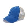 Boné de Baseball de Algodão Lavado para Mulheres com Logo Bordado, Boné de Tela Liso com Top Macio, Chapéu Estilo Vintage para Homens, Respirável e Protetor Solar