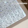 Juego alto de broca para uñas de flor de hielo blanco, flor de hielo blanco agrietado, huevo de paloma, azúcar cristalino, cuadrado gordo, decoración de uñas para boda