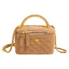 Bolso de Mano Caja con Textura de Felpa Gamuzada Estilo Coreano Moda Cadena de Cuadrícula de Diamantes Bolso Cruzado de Hombro Ins Nicho Temperamento