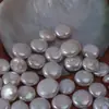Un lado botón de perla barroca brillante partículas naturales de agua dulce material para joyería DIY cuentas sueltas al por mayor