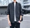 Invierno Nuevo Estilo Negocios Caballero Moda Casual Corte Delgado Cuello Puntiagudo Negra Manga Larga Camisa para Hombre Top de Moda para Hombre