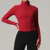 Lulu mismo estilo chaqueta deportiva para exteriores mujer ajustada secado rápido para correr fitness yoga ropa de alpinismo ciclismo cortavientos top