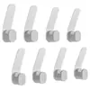 KAPANOU Ganchos Dobles para Abrigos Montados en Pared set de 8, Perchero de Metal Resistente para Baño, Dormitorio, Entrada, Ganchos de Aluminio Versátiles y Decorativos para Colgar Toallas, Sombreros, Bolsos (Gris)