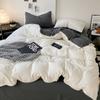Color sólido de cuatro piezas funda nórdica sábana dormitorio de estudiante cama individual suministros tres piezas al por mayor comercio exterior transfronterizo