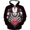 Novo Suéter com Capuz Casual Outono 2023 para Homens, Gola Redonda, Impressão 3D, Tema Halloween Natal Noite Grito