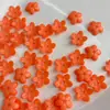 11mm estilo vintage mini flor de cinco pétalas acrílico cor sólida furo médio DIY grampo de cabelo acessório materiais