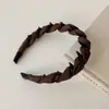 Diadema Antideslizante Dentada Envuelta en Satén de Tela de Alta Gama para Mujer 2025 Nuevo Estilo Pinza para el Cabello Accesorios para el Cabello