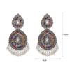 Pendientes transfronterizos de aleación con colgante de campana india retro, pendientes de cuentas de arroz de aleación, joyería de fábrica.