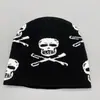 Gorro de Punto con Calavera Halloween Paseos al Aire Libre Cálido Cúpula Graffiti Serie Diablo Tendencia de Moda Gorro de Lana