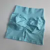 Pantalones Cortos Deportivos de Yoga Sin Costuras de Triple Capa con Cintura Alta Elástica, Transpirables, de Secado Rápido, para Correr, para Mujer, Sin Líneas de Vergüenza, Glúteo de Melocotón