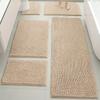 Set de 5 Alfombrillas Absorbentes para Piso, Felpudos para Puerta de Entrada, Alfombrillas Antideslizantes Resistentes a Manchas para Entrada, Alfombras para Mesita de Noche de Dormitorio, Transfronterizo