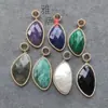 Amazon deseo colgante piedra natural amatista colgante borde obsidiana cadena suéter venta al por mayor