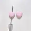 Cuentas acrílicas en forma de corazón moldeadas por inyección, cuentas de corazón de colores sólidos con agujeros rectos, accesorios hechos a mano para bolígrafos de cuentas DIY