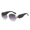 Gafas de Sol Futuristas Sin Marco para Hombres y Mujeres, Gafas de Sol de Moda con Protección UV