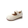 Zapatos de Cuero para Niñas Estilo Nuevo Primavera y Otoño Zapatos de Princesa Bordados para Niñita Zapatos Individuales de Suela Blanda para Bebé Mocasines Negros