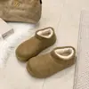 Birkenstocks Gruesos Esponjosos para Mujer 2026 Invierno Nueva Moda Simples Suela Suave Cómodos Botas de Algodón para Nieve que Aumentan la Altura