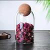 Frasco de Vidrio Resistente al Calor Té Frasco Sellado Té de Flores y Frutas Sellado Botella de Exhibición de Granos de Café Frasco de Almacenamiento Transparente Venta Caliente Transfronteriza