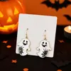Novos brincos de Halloween transfronteiriços, brincos criativos e peculiares de fantasma com gota de óleo, acessórios para festas de fim de ano atacado