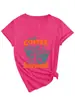 Café gelado o dia todo cada desejo da Amazon comércio transfronteiriço moda feminina camiseta de manga curta com decote V