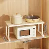 Estante extensible para microondas de cocina, soporte para horno, estante de almacenamiento de arrocera de sobremesa, estante de almacenamiento de frutas y verduras