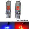 Lámpara LED bicolor para coche T10 5630 8SMD, lámpara bicolor T10, bombilla indicadora de silicona