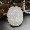 Colgante de personaje Fu de jade blanco de Afganistán para cumpleaños de hombres y mujeres, accesorios de ropa de marca Star, para colgar en la cintura, se venderá como regalo de jade.