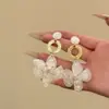 Brincos Pingente Florais Delicados de Super Fada Francesa Exquisitos Atmosfera Super Fada Doce Delicado Verão Brincos Femininos
