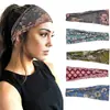 Diadema Deportiva para Mujer Amazon Europea y Americana Diadema para el Cabello de Yoga Banda Absorbente de Sudor Antiperspirante Pañuelo Estampado de Ala Ancha Accesorios para el Cabello Transfronterizo