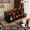 Prateleira de Exibição Antiga para Desktop Suporte para Xícara de Chá Prateleira de Armazenamento Sala de Chá Madeira Maciça Estilo Chinês Mesa de Chá Armário de Chá Prateleira de Exibição em Camadas Rack de Armazenamento para Enfeites