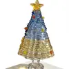 Nuevo Árbol de Navidad Inclinado de 8.5cm Envuelto en Alambre Árbol de Navidad Envuelto en Alambre de Vidrio Zibo Exhibición de Artesanías de Vidrio Navideñas