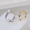 Anillo Suelto S925 Anillo Abierto para Mujer Anillo para Dedo Ajustable diy Accesorios de Joyería de Perlas Soporte Vacío Producto Semiterminado 40