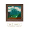 Pintura de Mesa para Aparador de Restaurante Vintage con un Paisaje de Montaña, Pintura Decorativa de Alta Gama para Entrada, Dormitorio, Sala de Estar, Pintura Pequeña para Colgar