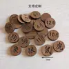 Etiqueta Redonda de Madeira para Pendurar de Grande Marca de Óleos Essenciais com Design Gravado para Exibição de Produtos em Hotéis e Salões de Beleza