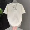 Marca de luxo moderna com toque de alta qualidade, design de nicho, camiseta de gola redonda e manga curta para homens, estampa 2026, camisa estilosa e moderna para jovens homens