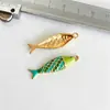 Pingente Colorido de Peixe Esmaltado em Liga para Joias DIY Acessórios Múltiplos Estilos Peixes Cartoon Charms Brincos Chaveiros Acessórios