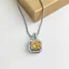 Accesorios para Mujer Cobre Microincrustado Circonita Simple Acero Inoxidable Collar Lujo Ligero Moderno Nicho Joyería para Clavícula Geométrica Moda Ol