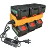 Herramienta Eléctrica Makita Batería de Litio Cargador Adaptador Makita Base Combinada de Batería de 21V Recargable y Descargable