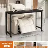 Mesa de Manicure Móvel Estilo Japonês Mesa Sofá de Camada Única com Rodas Mesa Moderna Minimalista Multifuncional Tendência para Salão de Unhas com Rodízios