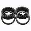 Chaveiro preto galvanizado metal eletroforese preto antidesbotamento chaveiro fivela corrente vermelho amarelo vácuo cor anel duplo